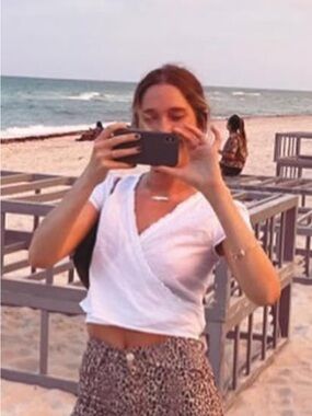 Brandy Melville White Wrap Crop Top